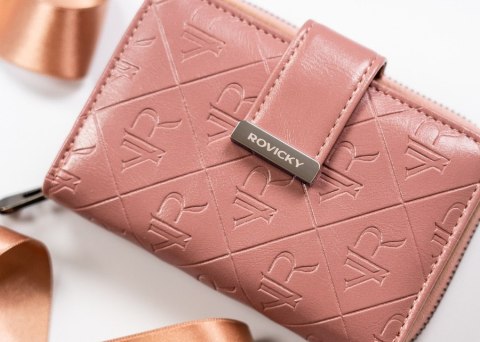 Portfel damski z tłoczonym monogramem - Rovicky