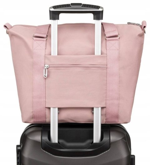 Duży shopper damski z tkaniny nylonowej - Peterson