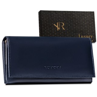 Duży skórzany portfel z systemem RFID Protect - Rovicky
