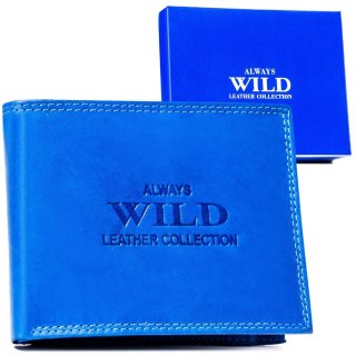 Duży, skórzany portfel męski w orientacji poziomej - Always Wild