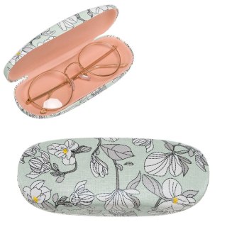 Eleganckie etui na okulary ze skóry ekologicznej z kwiatowym wzorem - 4U Cavaldi