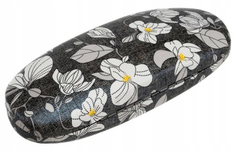 Eleganckie etui na okulary ze skóry ekologicznej z kwiatowym wzorem - 4U Cavaldi