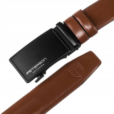 Elegancki, skórzany pasek męski z klamrą automatyczną - Peterson Elegancki, skórzany pasek męski z klamrą automatyczną - Peterson