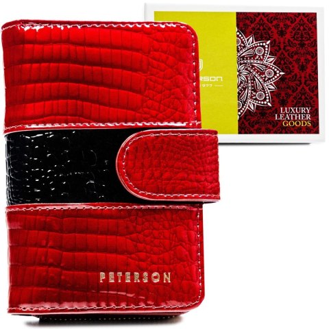 Elegancki portfel damski na karty i bilon z RFID - Peterson