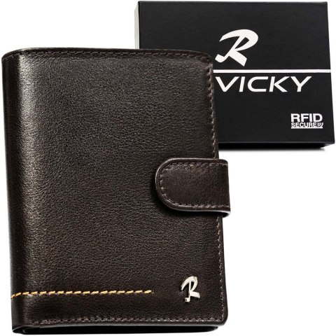 Elegancki portfel męski z ochroną RFID - Rovicky