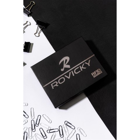 Elegancki portfel męski z ochroną RFID - Rovicky