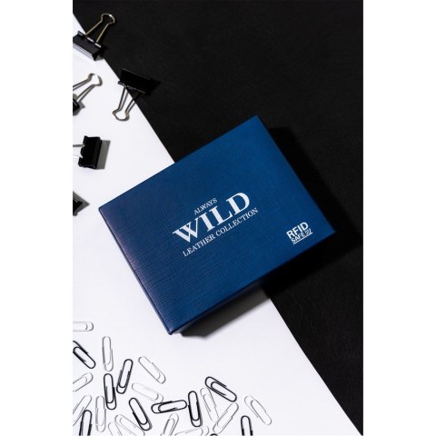 Klasyczny portfel męski na karty i dokumenty z RFID - Always Wild