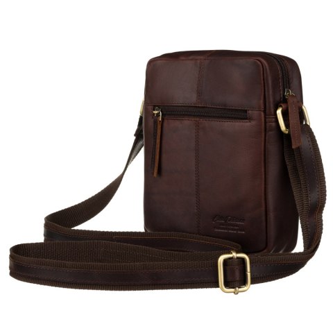Męska torba crossbody ze skóry naturalnej z kieszeniami- Peterson