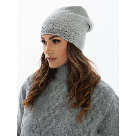 Ciepła czapka beanie z błyszczącymi kryształkami - Peterson