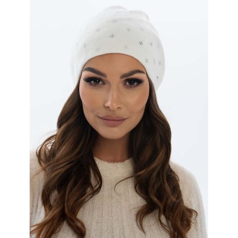 Ciepła czapka damska beanie z kryształkami - Peterson