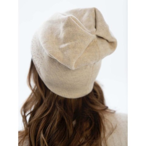 Czapka beanie z kryształkami beżowa - Peterson