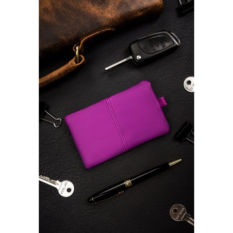 Etui na klucze ze skóry naturalnej w fioletowym kolorze Etui na klucze ze skóry naturalnej w fioletowym kolorze