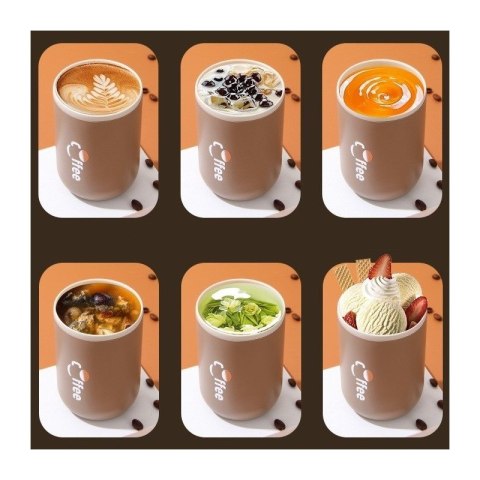 Kubek termiczny 500 ml z rurką – stal nierdzewna, szczelny, brązowy COFFEE CUP07WZ2