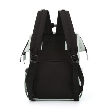 Miętowy plecak typu mommy bag z termicznymi kieszeniami - Himawari