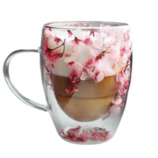 Szklanka Termiczna z Kwiatami w Środku – 300 ml | Szkło Borokrzemowe SZK101
