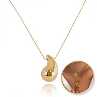 Naszyjnik „Złota Kropla” ze stali szlachetnej pozłacany 14K | Stylowy-Wieszak