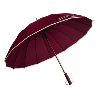 Ekskluzywny Czerwony Parasol Rządowy Peterson z Drewnianą Rączką