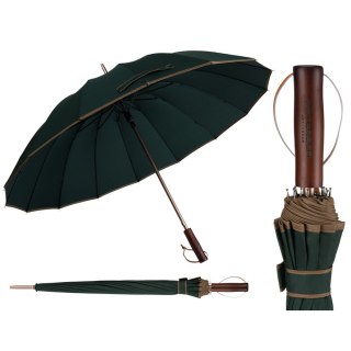Ekskluzywny Zielony Parasol Rządowy Peterson z Drewnianą Rączką