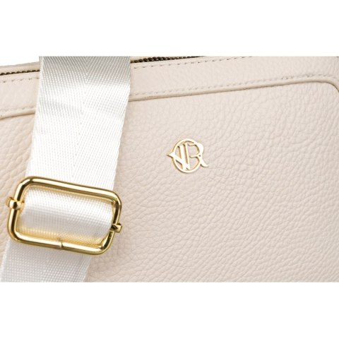 Miejska torebka saszetka na ramię w beżowym kolorze - Rovicky