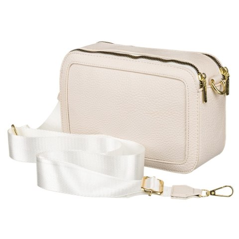 Miejska torebka saszetka na ramię w beżowym kolorze - Rovicky