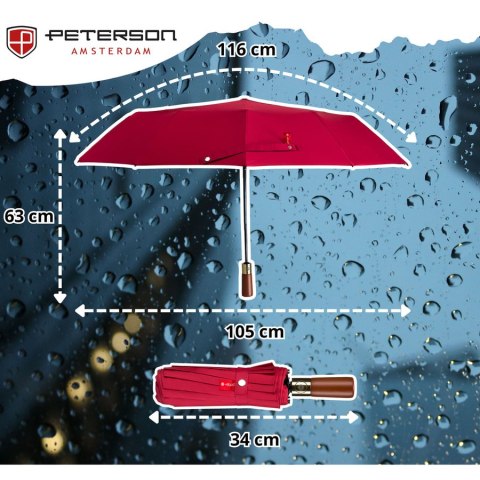 Czerwony parasol automatyczny Peterson z filtrem UV i pokrowcem – Stylowy Wieszak Czerwony parasol automatyczny Peterson z filtrem UV i pokrowcem – Stylowy Wieszak