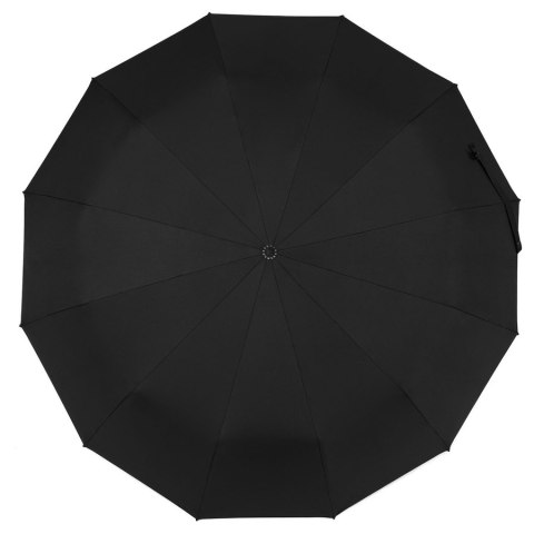 Czarny parasol automatyczny Peterson z filtrem UV, pokrowcem i stalowym trzonem – Stylowy Wieszak