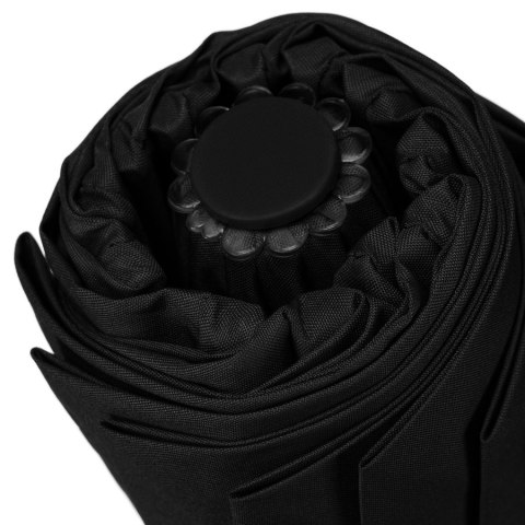 Czarny parasol automatyczny Peterson z filtrem UV, pokrowcem i stalowym trzonem – Stylowy Wieszak