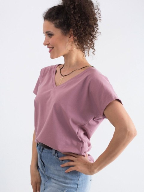 T-shirt RV-TS-4832.19P ciemny różowy S