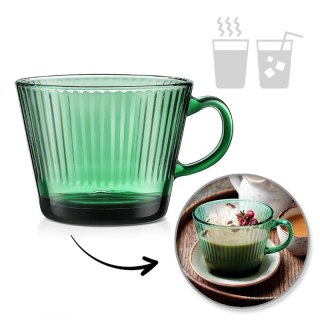 Szklanka Ryflowana Butelkowa Zieleń 380 ml – Stylowy Wieszak