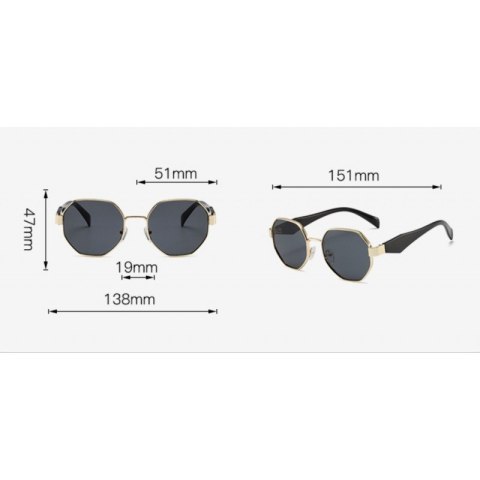 Okulary przeciwsłoneczne damskie Elegant Pazur Black ze złotą oprawką Okulary przeciwsłoneczne damskie Elegant Pazur Black ze złotą oprawką