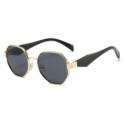 Okulary przeciwsłoneczne damskie Elegant Pazur Black ze złotą oprawką Okulary przeciwsłoneczne damskie Elegant Pazur Black ze złotą oprawką