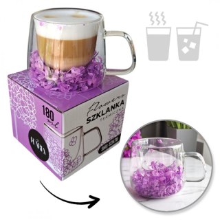 Szklanka Termiczna z Hortensją Fioletową 180 ml – Stylowy Wieszak