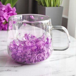 Szklanka Termiczna z Hortensją Fioletową 180 ml – Stylowy Wieszak