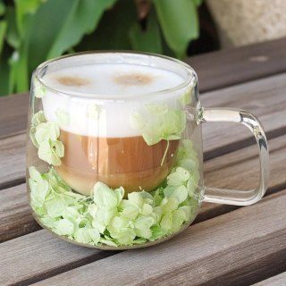 Szklanka Termiczna z Zieloną Hortensją 180 ml – Stylowy Wieszak