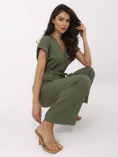 Stylowy kombinezon na lato ITALY MODA – khaki Stylowy kombinezon na lato ITALY MODA – khaki