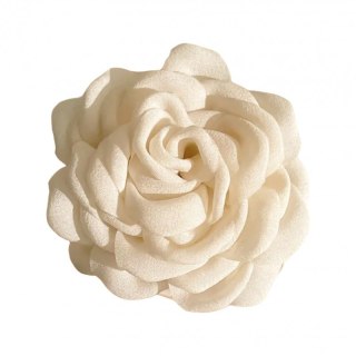 Kremowa Spinka Do Włosów Róża XL 9 cm – Elegancka Klamra Kwiatowa
