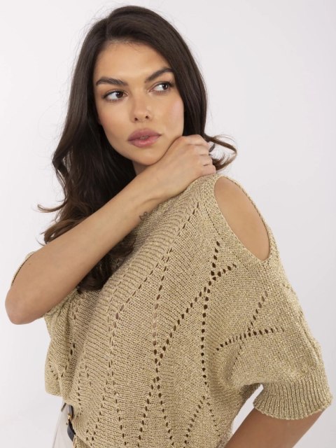 Sweter MI-SW-1605.83 złoty