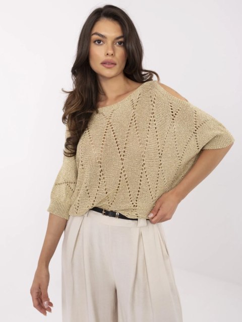 Sweter MI-SW-1605.83 złoty