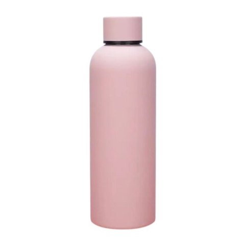 BUTELKA, BIDON TERMICZNY, TERMOS 500ML, STAL NIERDZEWNA JASNY RÓŻ BD46R