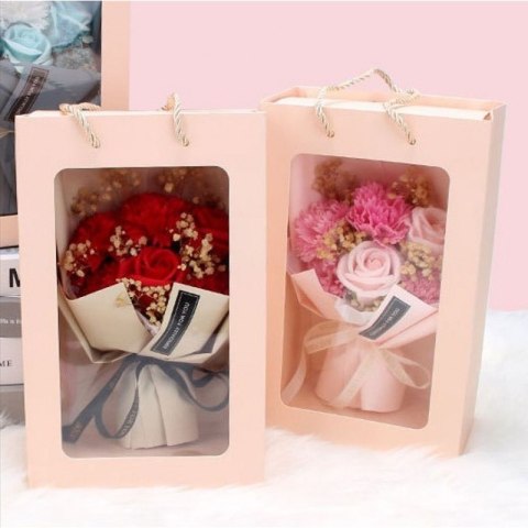 Bukiet zapachowych kwiatów mydlanych w pudełku 6 szt. flower box BUK09R Bukiet zapachowych kwiatów mydlanych w pudełku 6 szt. flower box BUK09R