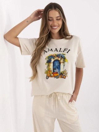 T-shirt MI-TS-M3221G.75 beżowy