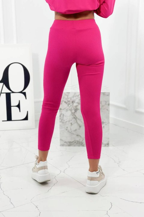 Komplet bawełniany bluza + legginsy fuksja Komplet bawełniany bluza + legginsy fuksja
