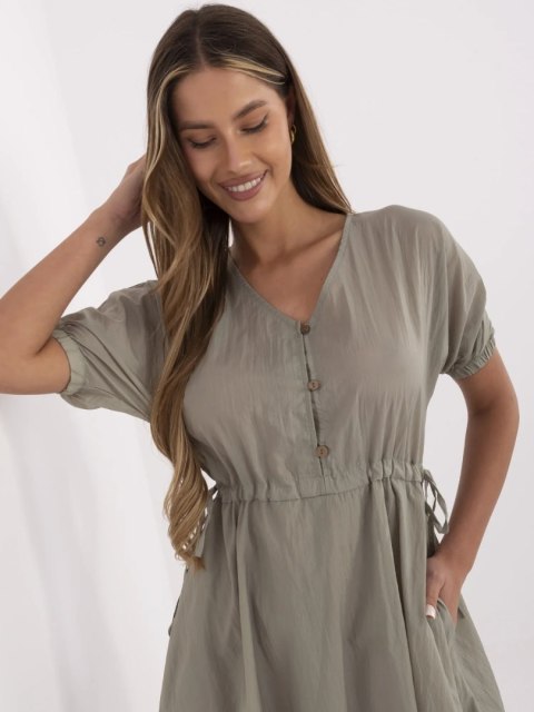 Sukienka 217-SK-25663.03 khaki S