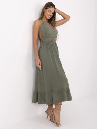 Sukienka MI-SK-88573.83 khaki