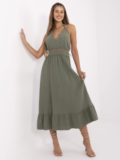 Sukienka MI-SK-88573.83 khaki Sukienka MI-SK-88573.83 khaki