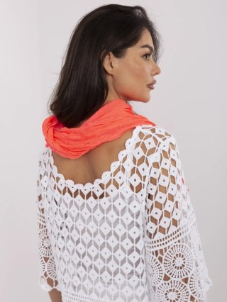 Fluo Różowa Chusta Damska z Marszczeniami – 100% Wiskoza – Stylowy Wieszak