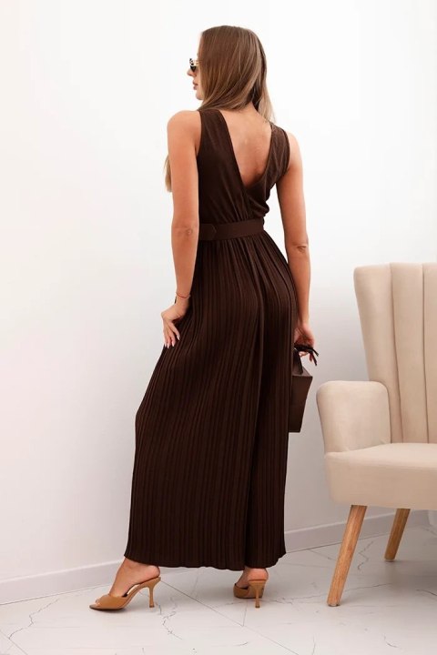 Kombinezon boho z wiskozy w odcieniu brązu – Stylowy Wieszak Kombinezon boho z wiskozy w odcieniu brązu – Stylowy Wieszak