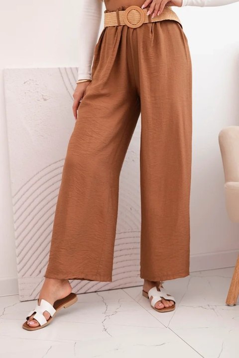 Stylowe spodnie palazzo camel – Stylowy Wieszak Stylowe spodnie palazzo camel – Stylowy Wieszak
