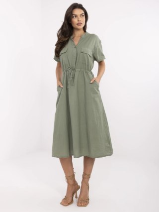 Sukienka MI-SK-109898.68 khaki