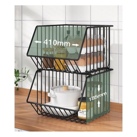 Pięciopoziomowy regał na kółkach, metalowy, koszyki, XXL 99x41x29cm SZ26 Pięciopoziomowy regał na kółkach, metalowy, koszyki, XXL 99x41x29cm SZ26